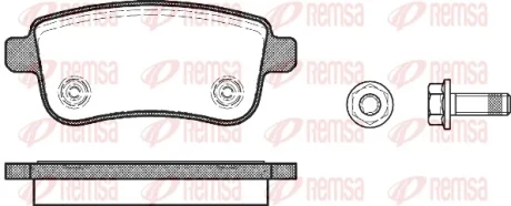 Колодка гальм. диск. RENAULT GRAND SCENIC III 1.4-2.0 09-, MEGANE III 08- задн. (вир-во) REMSA 1387-00