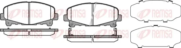 Колодка гальм. диск. HONDA ACCORD передн. (вир-во) REMSA 1390-02 (фото 1)