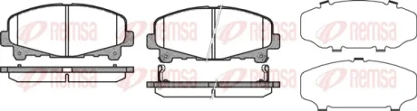 Колодка гальм. диск. HONDA ACCORD передн. (вир-во) REMSA 1390-02