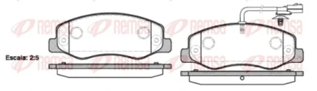 Колодка гальм. диск. OPEL MOVANO B 2.3CDTI 2010-, RENAULT MASTER IV 2010- задн. (вир-во) REMSA 1442-01