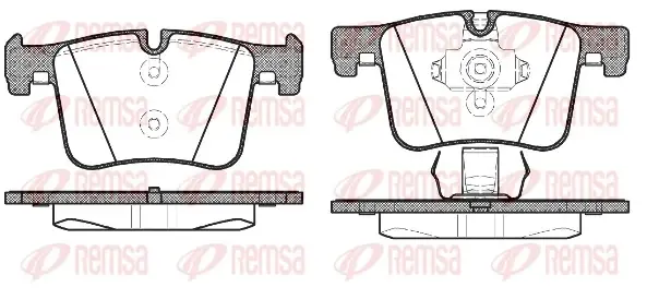 Колодка гальм. диск. BMW X3 20 DX, 20IX, BIS 10/11-, X3 35IX (F25) 2011 - передн. (вир-во) REMSA 1457-00 (фото 1)