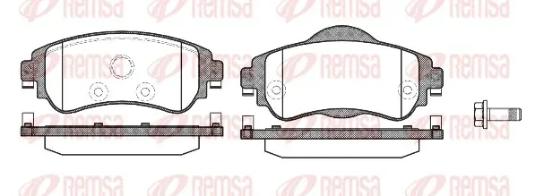 Колодка гальм. диск. CITROEN C4 1.4,1.6 HDI 09-, DS4 1.6HDI 2010 - передн. (вир-во) REMSA 1464-08 (фото 1)