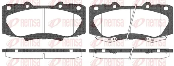 Колодка гальм. диск. TOYOTA HILUX III 2.5D 07 - передн. (вир-во) REMSA 1468-02 (фото 1)
