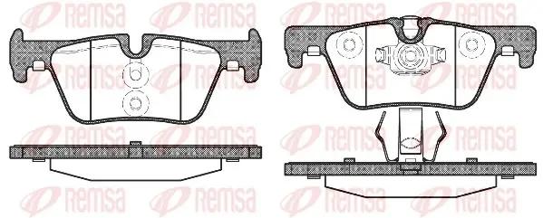 Колодка гальм. диск. BMW 1(F20) 116D-125I 2010-,3(F30) 316-328 2011- задн. (вир-во) REMSA 1476-00 (фото 1)