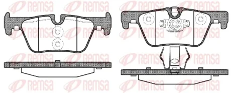 Колодка гальм. диск. BMW 1(F20) 116D-125I 2010-,3(F30) 316-328 2011- задн. (вир-во) REMSA 1476-00