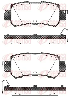 Колодка гальм. диск. MAZDA CX-5 2.0 2011-, 2.2D 2012- задн. (вир-во) REMSA 1507-00 (фото 1)