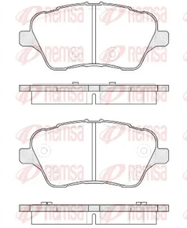 Колодка гальм. диск. FORD TOURNEO 1.0-1.6 2014-, FIESTA VI 1.6 2013 - передн. (вир-во) REMSA 1514-00