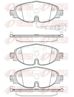 Колодка гальм. диск. SKODA OCTAVIA 2012-VW GOLF VII 2012-AUDI A3 передн. (вир-во) REMSA 1515-01