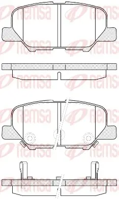 Колодка гальм. диск. MAZDA 6 2.0 2.2D 2.5 2013 - задн. (вир-во) REMSA 1536-02 (фото 1)