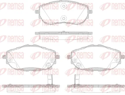 Колодка гальм. диск. TOYOTA AURIS 1.3-2.0 2012-, COROLLA 1.33-1.8 2013 - передн. (вир-во) REMSA 1561-02