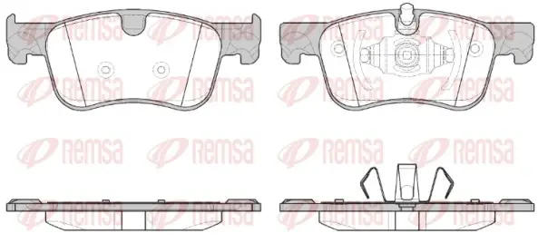 Колодка гальм. диск. CITROEN C4 (09/13-) передн. (вир-во) REMSA 1580-00 (фото 1)
