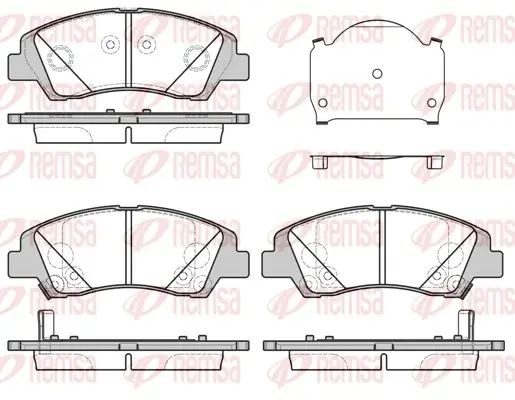 Колодка гальм. диск. HYUNDAI i10 (IA) (12/13-) передн. (вир-во) REMSA 1583-02 (фото 1)