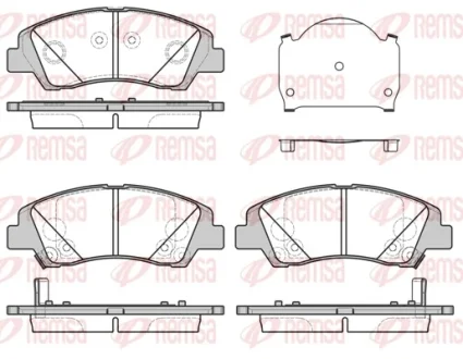 Колодка гальм. диск. HYUNDAI i10 (IA) (12/13-) передн. (вир-во) REMSA 1583-02