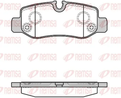 Колодка гальм. диск. MERCEDES VITO (W447) задн. (вир-во Remsa) REMSA 1624-00