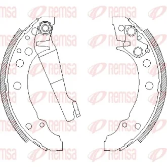 Колодка гальм. барабан. AUDI 80, SEAT CORDOBA, VW GOLF задн. (вир-во Remsa) REMSA 4045-00