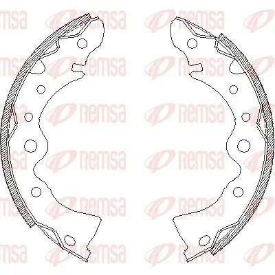 Колодка гальм. барабан. NISSAN ALMERA CLASSIC задн. (вир-во Remsa) REMSA 4144-00 (фото 1)
