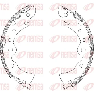 Колодка гальм. барабан. NISSAN ALMERA CLASSIC задн. (вир-во Remsa) REMSA 4144-00