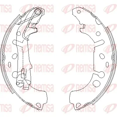 Колодка гальм. барабан. OPEL CORSA D 1.0-1.4 06-, FIAT GRANDE PUNTO 1.3-1.4 05 - задн. (вир-во Remsa REMSA 4192-00 (фото 1)