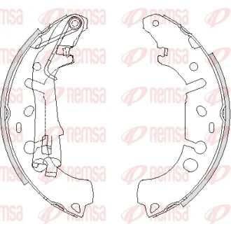 Колодка гальм. барабан. OPEL CORSA D 1.0-1.4 06-, FIAT GRANDE PUNTO 1.3-1.4 05 - задн. (вир-во Remsa REMSA 4192-00