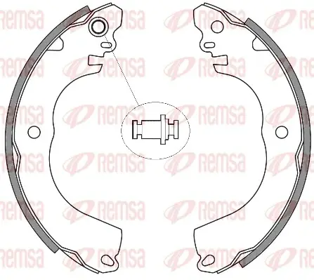 Колодка гальм. барабан. NISSAN TIIDA 07 - задн. (вир-во) REMSA 4257-00 (фото 1)