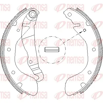 Колодка гальм. барабан. OPEL ASTRA/CORSA/TIGRA задн. (вир-во Remsa) REMSA 4307-00 (фото 1)