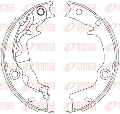 Колодка гальм. барабан. KIA RIO, HYUNDAI ACCENT III (MC) задн. (вир-во Remsa) REMSA 4676-00 (фото 1)