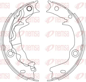 Колодка гальм. барабан. KIA RIO, HYUNDAI ACCENT III (MC) задн. (вир-во Remsa) REMSA 4676-00