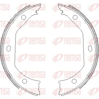 Колодка стоянкового гальма BMW 3(E46) 5(E39) задн. (вир-во Remsa) REMSA 4716-00