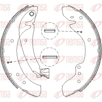 Колодка гальм. барабан. CITROEN/FIAT/PEUGEOT JUMPER/DUCATO/BOXER задн. (вир-во Remsa) REMSA 4718-00 (фото 1)