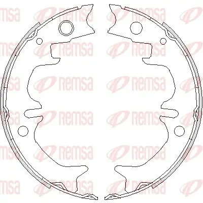 Колодка гальм. барабан. TOYOTA AVENSIS 1.6-2.0 97-03, CAMRY 96-01 задн. (вир-во Remsa) REMSA 4731-00 (фото 1)
