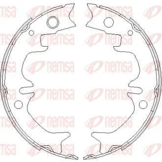 Колодка гальм. барабан. TOYOTA AVENSIS 1.6-2.0 97-03, CAMRY 96-01 задн. (вир-во Remsa) REMSA 4731-00
