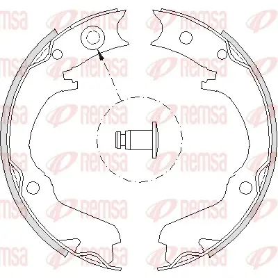 Колодка гальм. барабан. SUBARU FORESTER, IMPREZA, LEGACY II-III-IV задн. (вир-во Remsa) REMSA 4734-00 (фото 1)