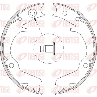 Колодка гальм. барабан. SUBARU FORESTER, IMPREZA, LEGACY II-III-IV задн. (вир-во Remsa) REMSA 4734-00