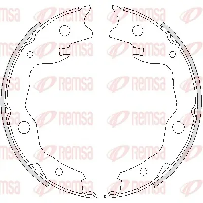 Колодка гальм. барабан. NISSAN X-TRAIL 07-, QASHQAI 07-, JUKE 10 задн. (вир-во Remsa) REMSA 4752-00 (фото 1)