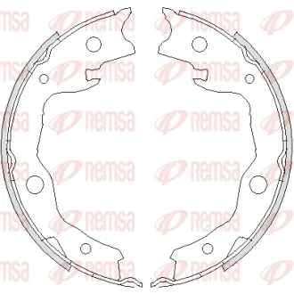 Колодка гальм. барабан. NISSAN X-TRAIL 07-, QASHQAI 07-, JUKE 10 задн. (вир-во Remsa) REMSA 4752-00