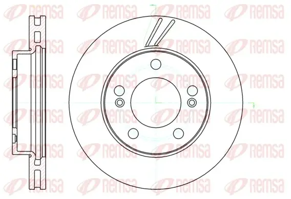 Диск гальмівний SSANGYONG REXTON 2.7-3.2 02-, ACTYON 200XDI 06- передн. (вир-во) REMSA 61040-10 (фото 1)