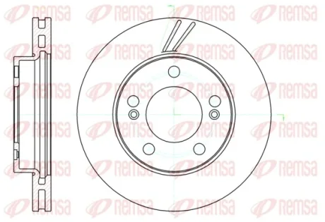 Диск гальмівний SSANGYONG REXTON 2.7-3.2 02-, ACTYON 200XDI 06- передн. (вир-во) REMSA 61040-10