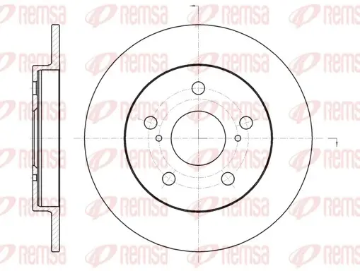 Диск гальмівний TOYOTA AURIS 1.4-1.6 07- задн. (вир-во) REMSA 61074-00 (фото 1)