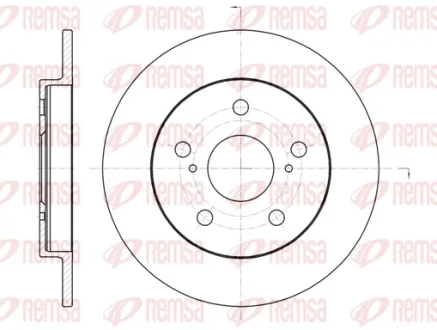 Диск гальмівний TOYOTA AURIS 1.4-1.6 07- задн. (вир-во) REMSA 61074-00