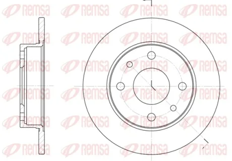 Диск гальмівний ALFA ROMEO, FIAT, LANCIA задн./передн. (вир-во Remsa) REMSA 6110-00