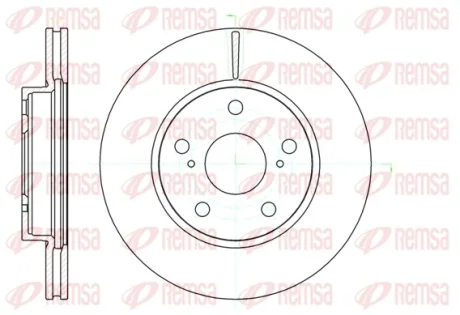 Диск гальмівний TOYOTA AURIS 1.4 1.6 06-, COROLLA 1.4 1.6 06 - передн. (вир-во) REMSA 61122-10