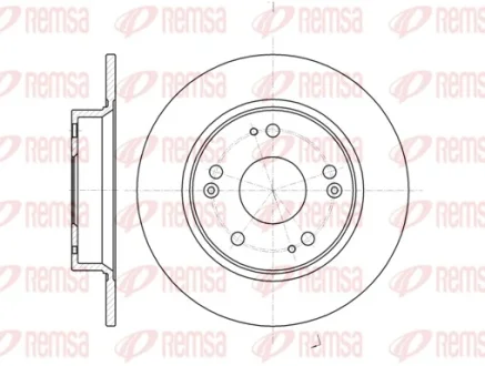 Диск гальмівний HONDA CIVIC VII 1.3-2.2 06- задн. (вир-во) REMSA 61175-00
