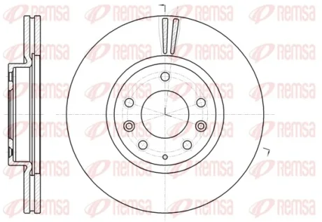 Диск гальмівний MAZDA 6 передн. (вир-во) REMSA 61235-10