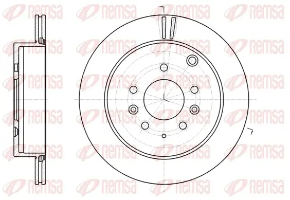Диск гальмівний MAZDA CX7 2.2 CITD 16V, 2.3IT 16V 07/10-,09/09- задн. (вир-во) REMSA 61237-10 (фото 1)