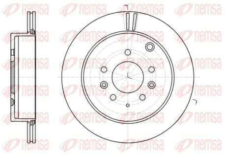 Диск гальмівний MAZDA CX7 2.2 CITD 16V, 2.3IT 16V 07/10-,09/09- задн. (вир-во) REMSA 61237-10