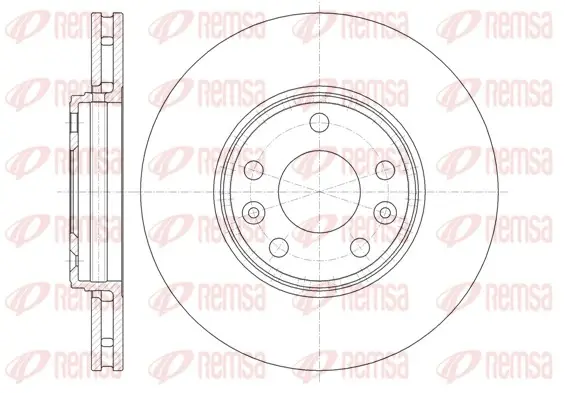 Диск гальмівний RENAULT LAGUNA 2.0 07-,GRAND SCENIC 1.2-2.0 09-,MEGANE III 09-передн. (вир-во) REMSA 61344-10 (фото 1)