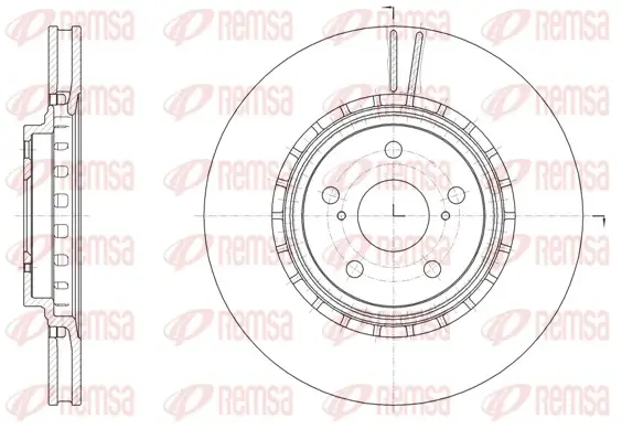 Диск гальмівний TOYOTA RAV4 IV 2.0 2.2 2012-,LEXUS RX350 RX450 2008-передн. (вир-во) REMSA 61540-10 (фото 1)