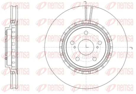 Диск гальмівний TOYOTA RAV4 IV 2.0 2.2 2012-,LEXUS RX350 RX450 2008-передн. (вир-во) REMSA 61540-10