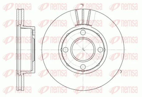 Диск гальмівний AUDI 80 (8C, B4) (09/91-12/94) передн. (вир-во) REMSA 6177-10