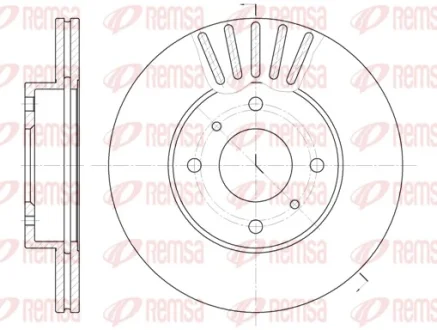 Диск гальмівний NISSAN ALMERA передн., вент. (вир-во) REMSA 6179-10